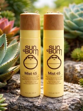 (2- PACk) Sun Bum Mist 45 Refreshing Sunscreen Spray - Yellow -lot of 2